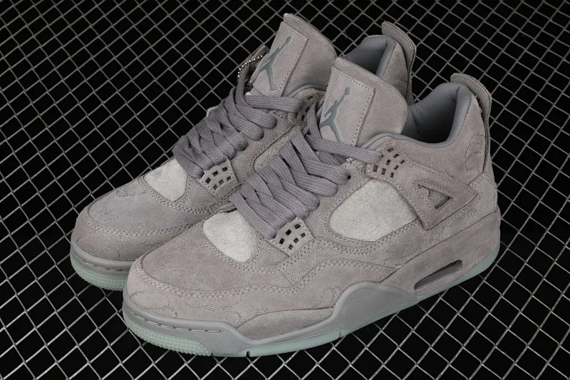 All categories Air Jordan Jordan series basketball shoes Air Jordan 4 Pure original Air Jordan 4 Cool Gray AJ4 Joe 4 cool gray suede luminous bottom basketball shoes 930155-003